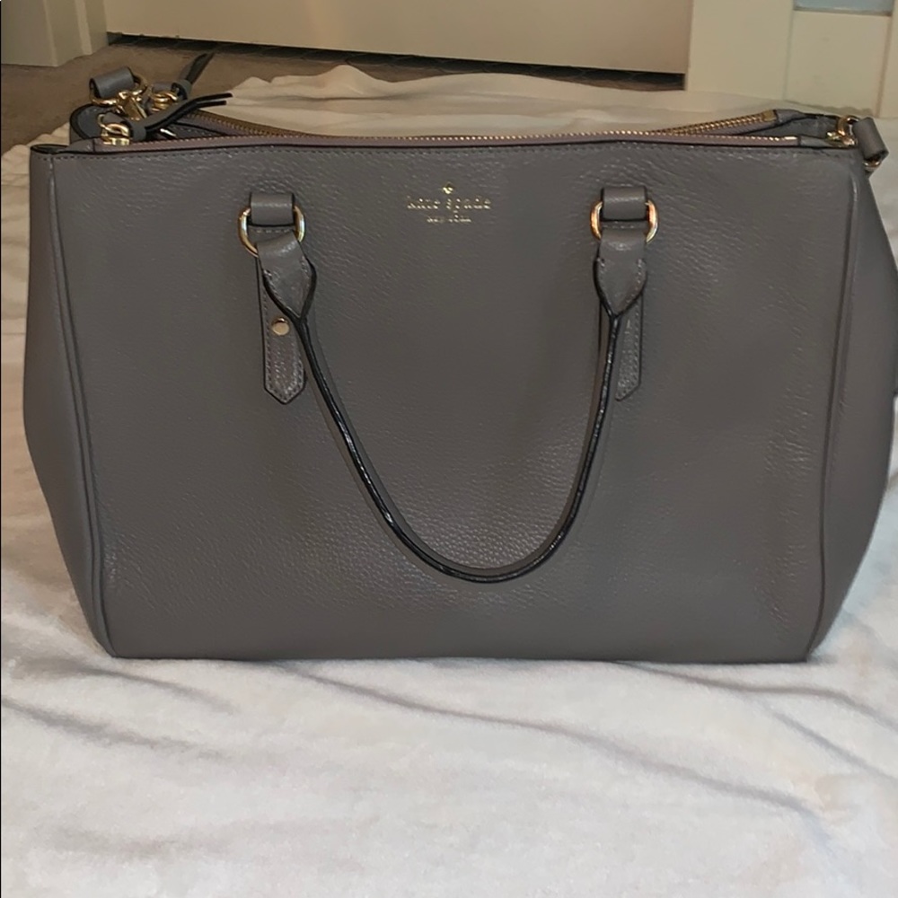 Kate Spade Charcoal Grey Handbag w/ Shoulder Strap